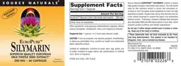 Label for EuroPure Silymarin 200 mg