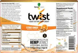 Label for Twist Citrus Ginger