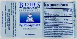 Label for B6 Phosphate