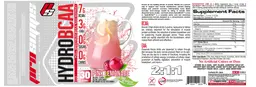 Label for HydroBCAA Pink Lemonade