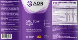 Label for Ortho Bone Vegan