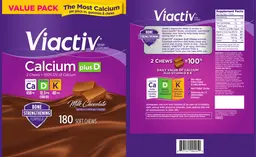 Label for Calcium plus D Milk Chocolate