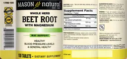 Label for Beet Root with Magnesium