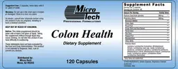 Label for Colon Health