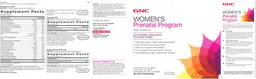Label for Prenatal Formula