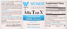 Label for Alfa Ten X