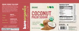 Label for Coconut Palm Sugar