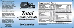 Label for Total Health Formula