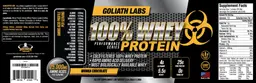 Label for 100% Whey Protein Wonka Chocolate