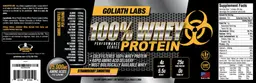 Label for 100% Whey Protein Strawberry Smoothie