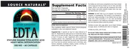 Label for EDTA 500 mg