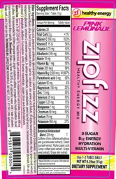 Label for zipfizz Pink Lemonade