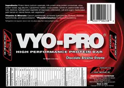 Label for VYO-Pro Chocolate Brownie Xtreme