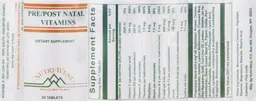 Label for Pre/Post Natal Vitamins