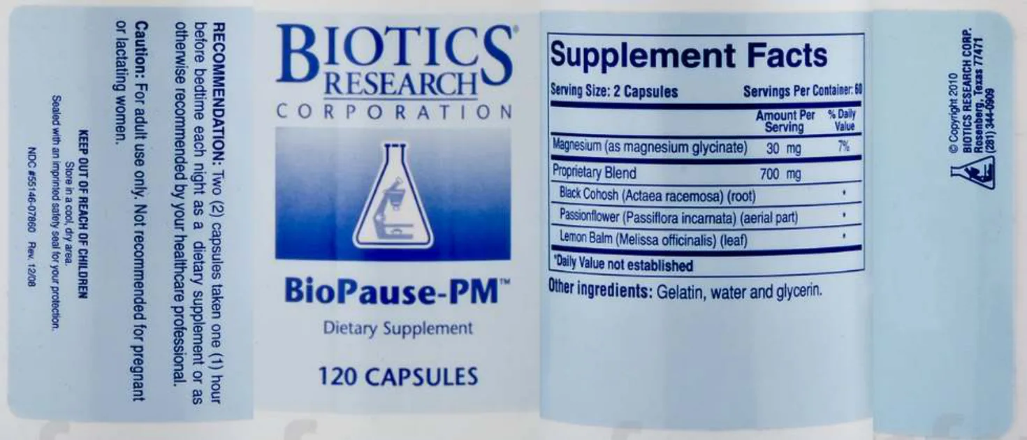 Label for BioPause-PM