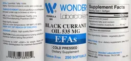 Label for Black Currant Oil 535 mg