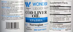Label for Norwegian Cod Liver Oil