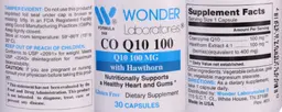 Label for Co Q10 100 with Hawthorn