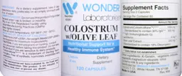 Label for Colostrum w/Olive Leaf