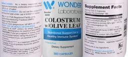 Label for Colostrum w/Olive Leaf