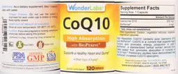 Label for CoQ10 High Absorption with BioPerine