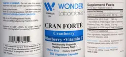Label for Cran Forte
