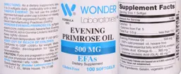 Label for Evening Primrose Oil 500 mg
