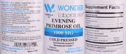 Label for Evening Primrose Oil 1000 mg