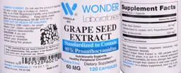 Label for Grape Seed Extract 60 mg