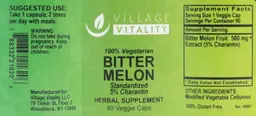 Label for Bitter Melon