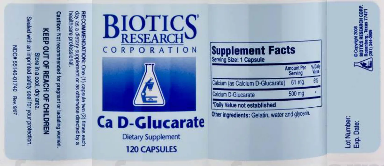 Label for Ca D-Glucarate
