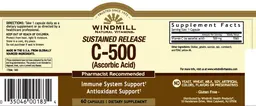 Label for Sustained Release C-500 (Ascorbic Acid)