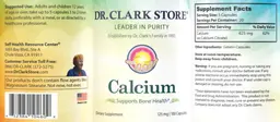 Label for Calcium 125 mg