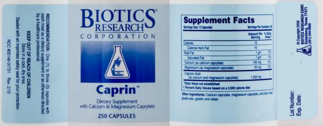 Label for Caprin
