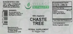 Label for Chaste Tree