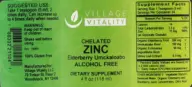 Label for Chelated Zinc