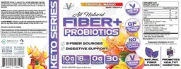Label for Fiber+Probiotics Tropical Mango
