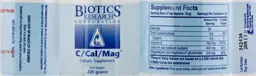 Label for C/Cal/Mag