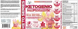 Label for Ketogenic Pre-Workout Pink Lemonade