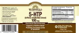 Label for 5-HTP (Griffonia Simplicifolia Extract) 100 mg