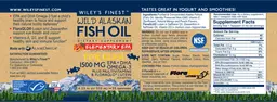 Label for Wild Alaskan Fish Oil Elementary EPA Natural Mango and Peach Flavor for Kids!