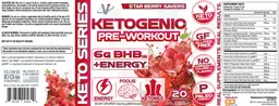 Label for Ketogenic Pre-Workout Star Berry Savers