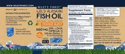 Label for Wild Alaskan Fish Oil Orange Burst