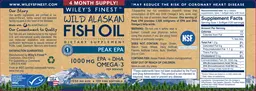 Label for Wild Alaskan Fish Oil Peak EPA