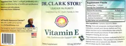 Label for Vitamin E 125 mg