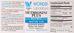 Label for Methionine Plus