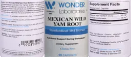 Label for Mexican Wild Yam Root