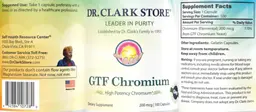 Label for GTF Chromium 200 mcg