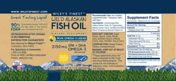 Label for Wild Alaskan Fish Oil Peak Omega-3 Liquid Natural Lemon Flavor