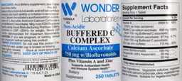 Label for Buffered C Complex 750 mg w/Bioflavonoids